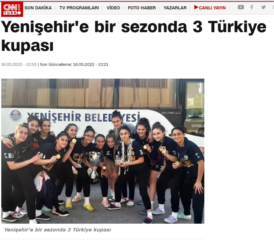 Bir sezonda Yenişehir’e üç Türkiye kupası