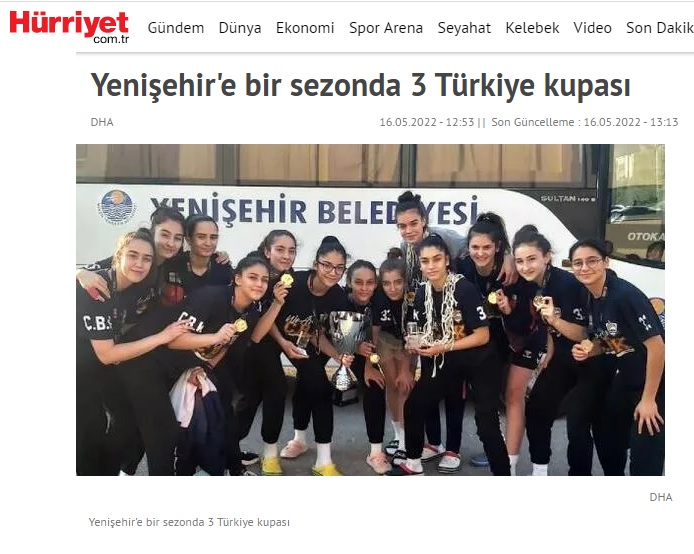 Bir sezonda Yenişehir’e üç Türkiye kupası