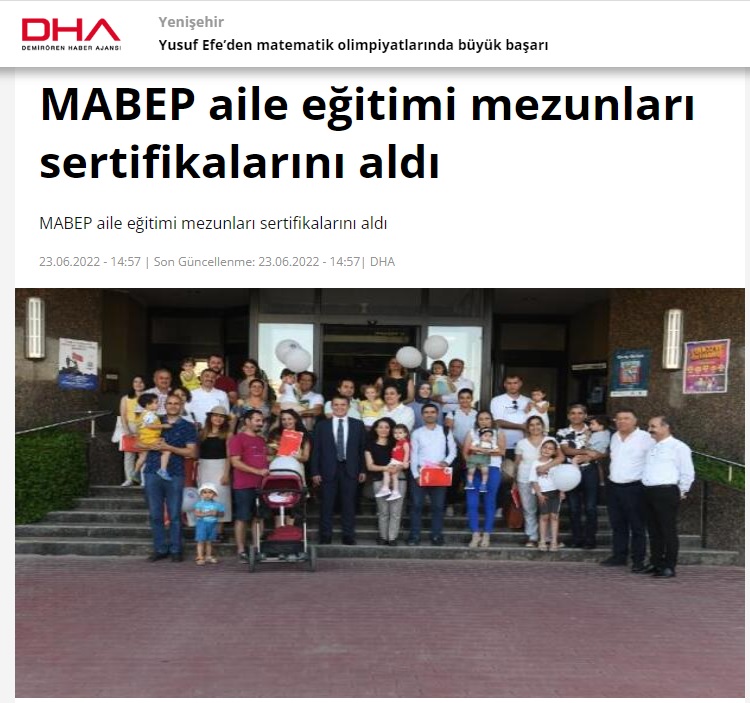 Yenişehir’de “Her aile bir okul”