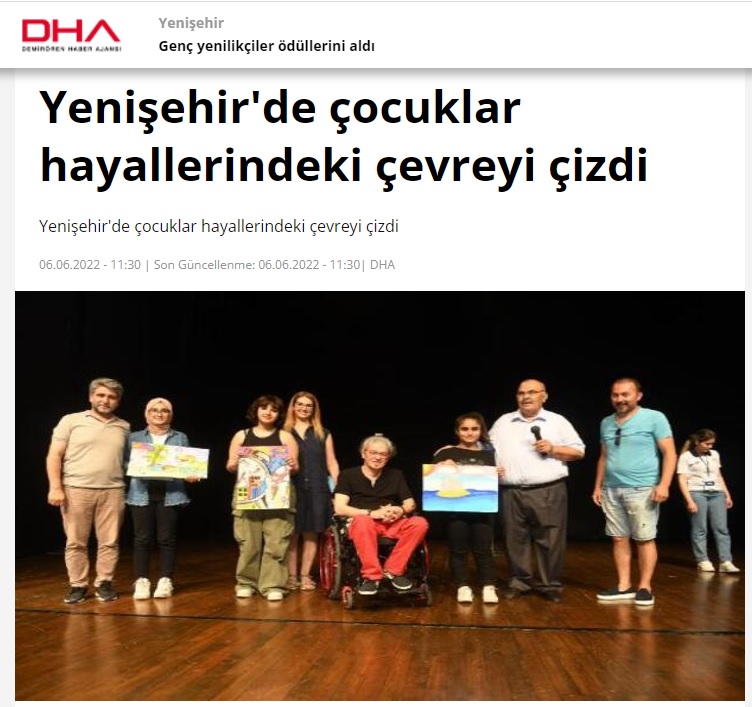 Çocuklar Yenişehir’de hayallerindeki çevreyi çizdi