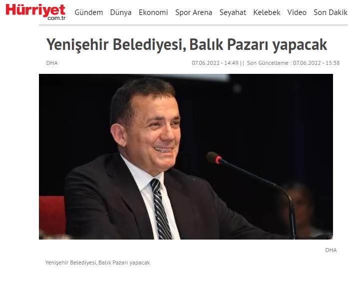 Yenişehir Belediyesi, Hürriyet Mahallesi’nde de balık pazarı yapacak