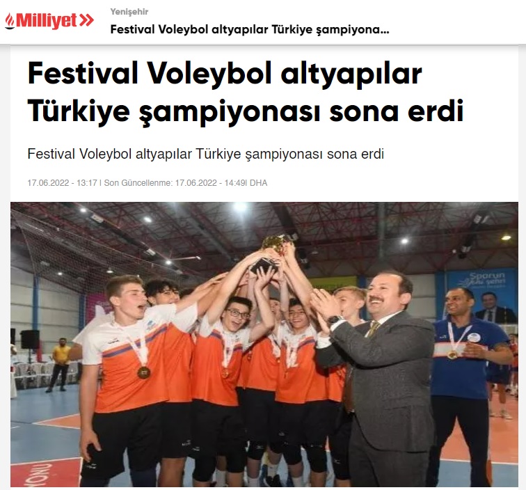 Festival Voleybol 4 bin 500 sporcunun katılımıyla sona erdi