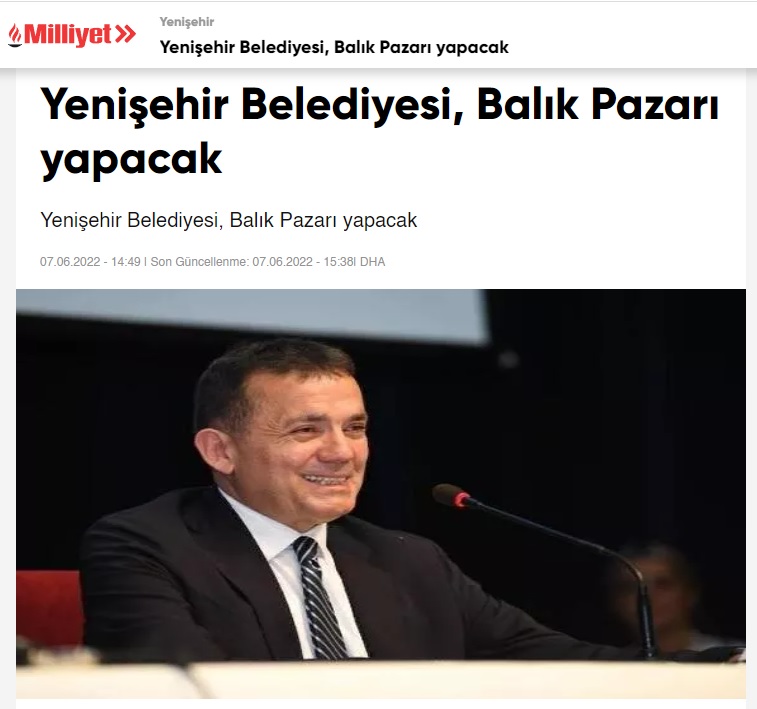 Yenişehir Belediyesi, Hürriyet Mahallesi’nde de balık pazarı yapacak