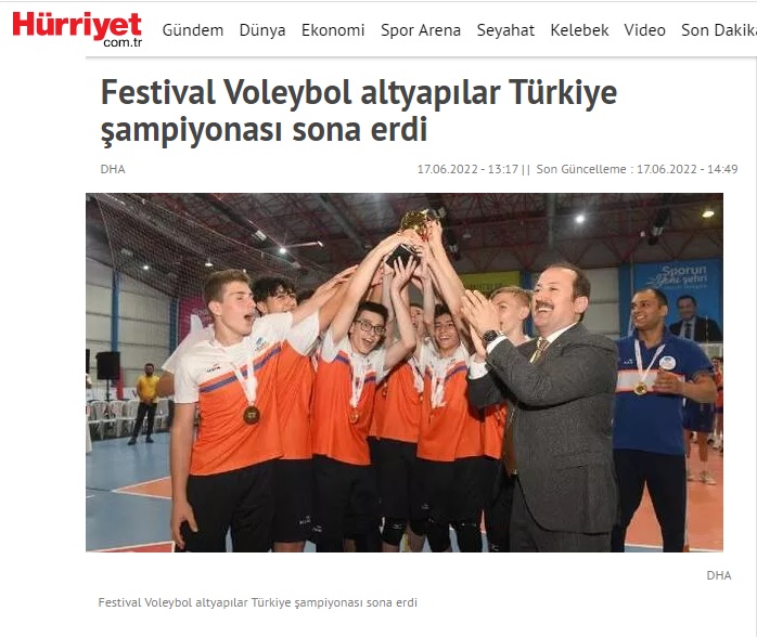 Festival Voleybol 4 bin 500 sporcunun katılımıyla sona erdi