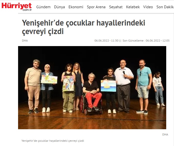 Çocuklar Yenişehir’de hayallerindeki çevreyi çizdi