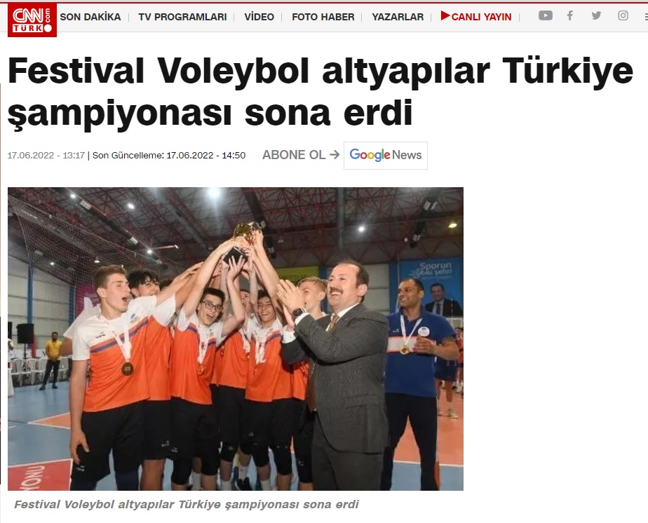 Festival Voleybol 4 bin 500 sporcunun katılımıyla sona erdi