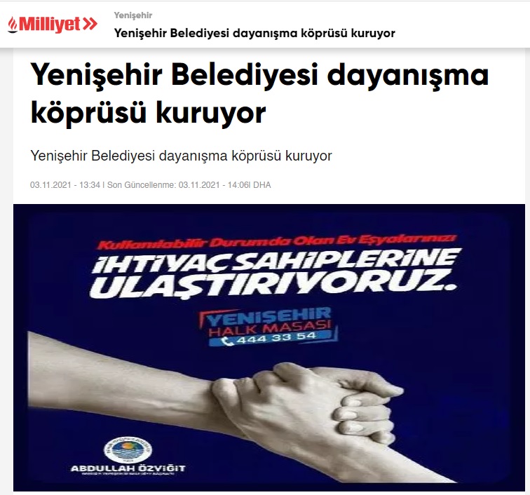 Yenişehir Belediyesi yardımseverler ve ihtiyaç sahipleri arasında köprü oluyor