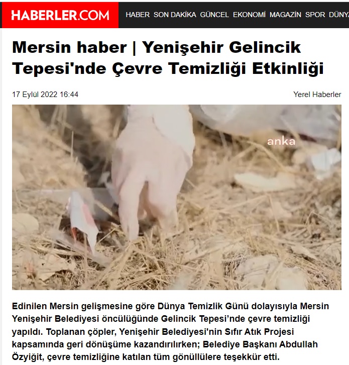 Yenişehir Gelincik Tepesi’nde temizlik hareketi