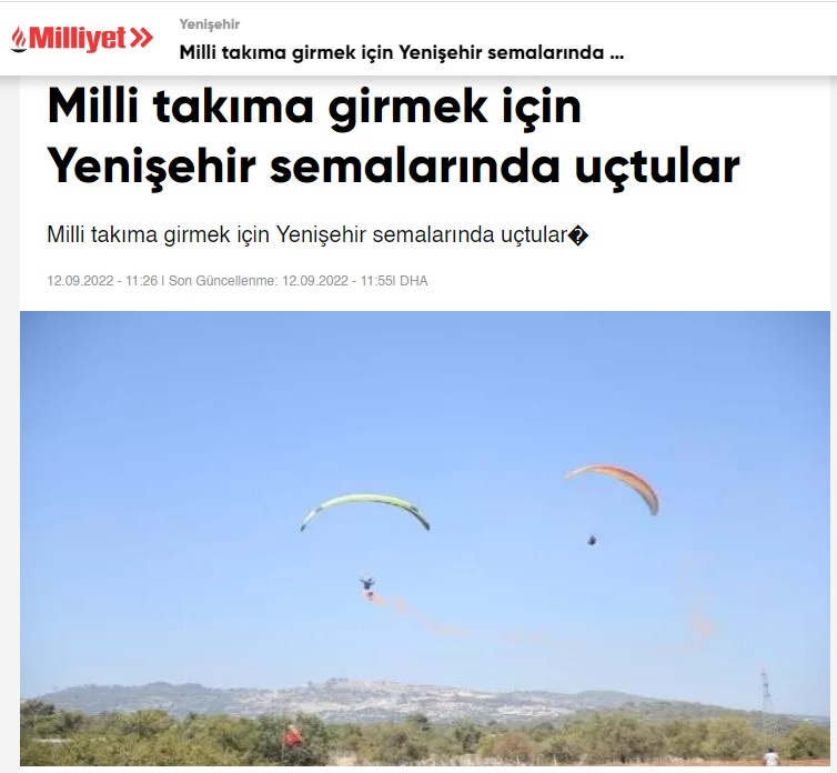 Yenişehir Gelincik Tepesi hava sporlarının merkezi haline geliyor