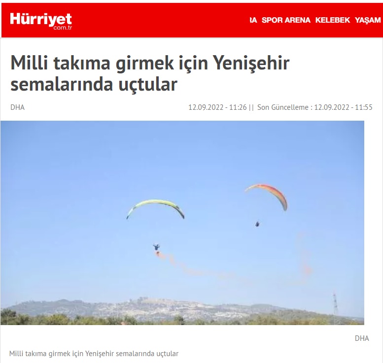 Yenişehir Gelincik Tepesi hava sporlarının merkezi haline geliyor