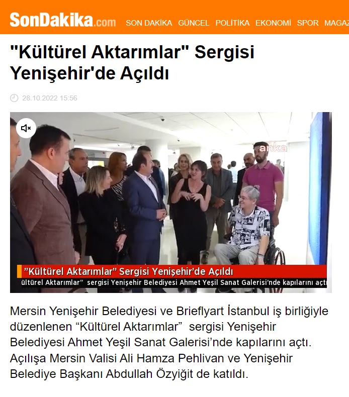 “Kültürel Aktarımlar” sergisi Yenişehir’de açıldı