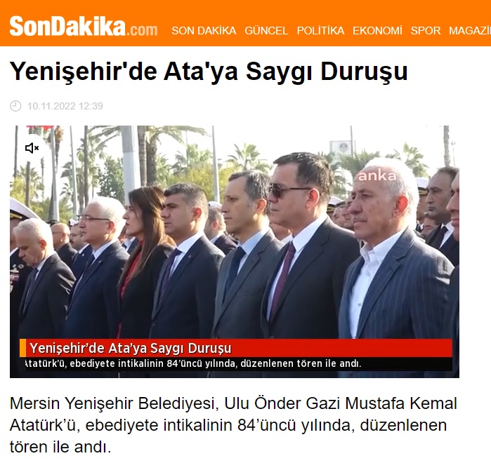 Yenişehir’de Ata’ya saygı duruşu