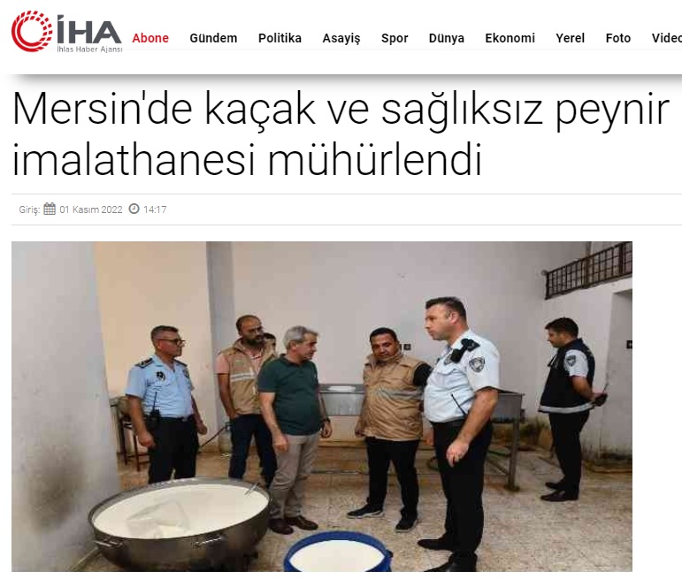 Yenişehir Belediyesi kaçak ve sağlıksız peynir imalathanesini mühürledi