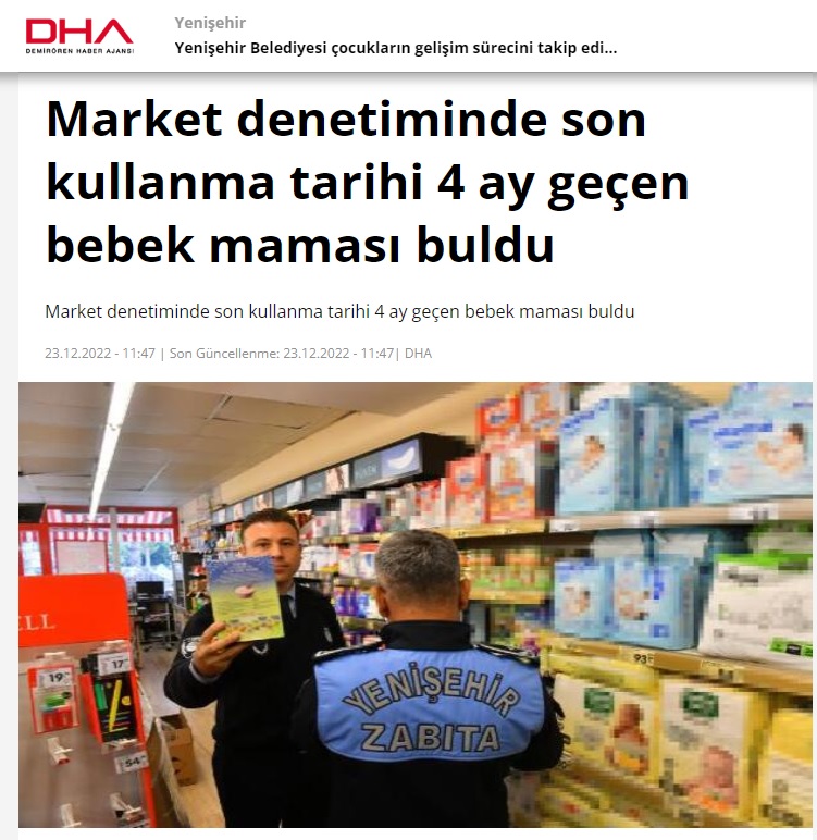 Son kullanma tarihi 4 ay geçen bebek maması satışa sunulmuş