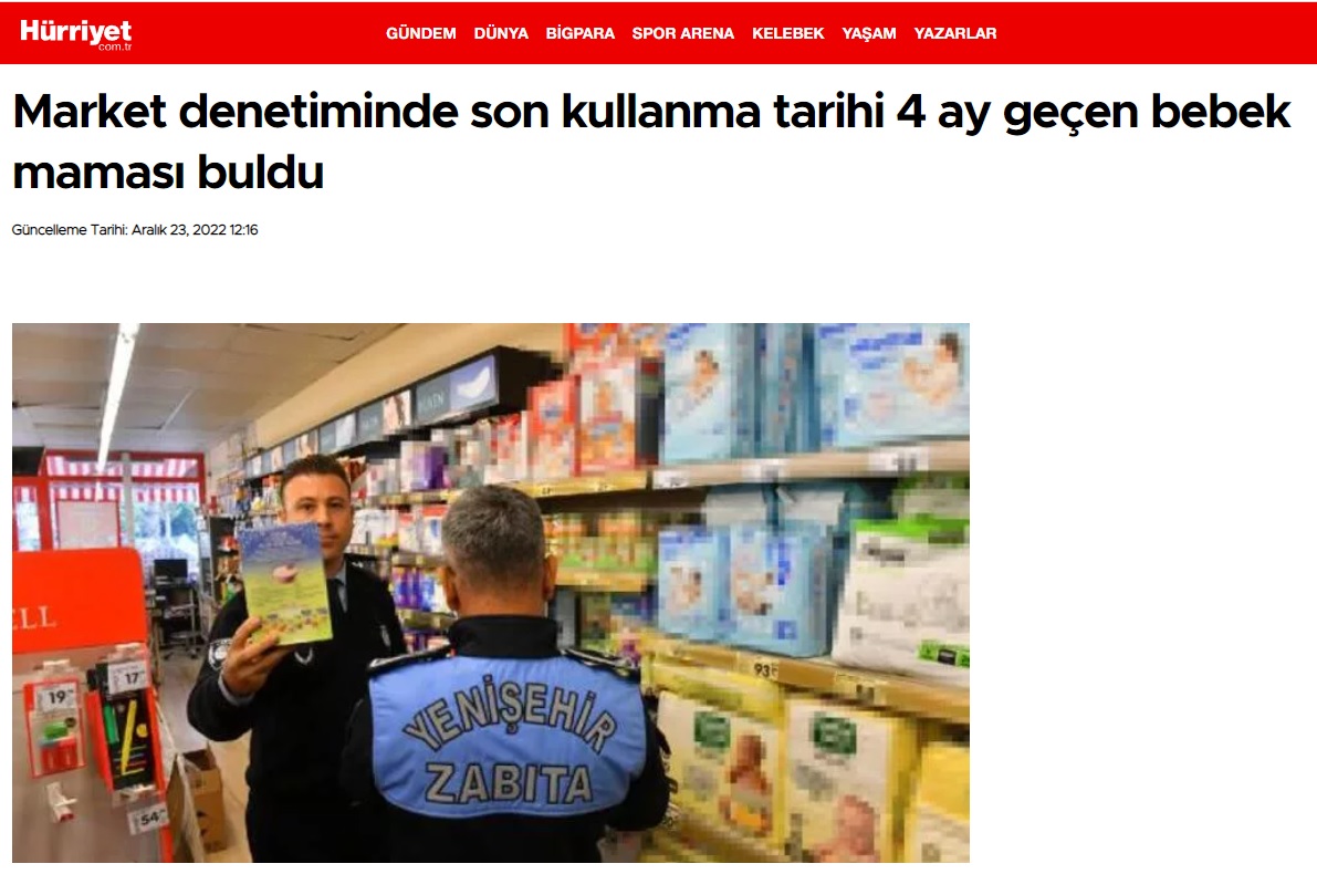 Son kullanma tarihi 4 ay geçen bebek maması satışa sunulmuş