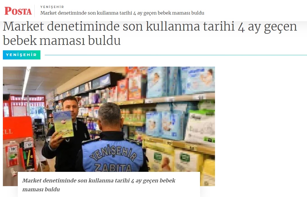 Son kullanma tarihi 4 ay geçen bebek maması satışa sunulmuş