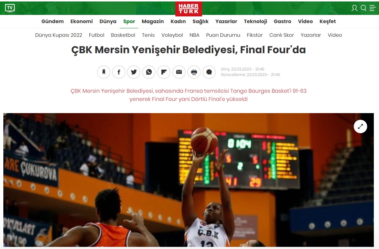 ÇBK Mersin Yenişehir Belediyesi, Final Four'da