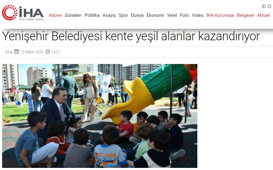 Yenişehir Belediyesi kente yeşil alanlar kazandırıyor