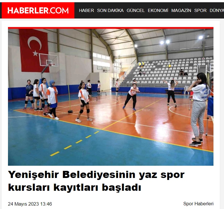 Yenişehir Belediyesinin yaz spor kursları kayıtları başladı