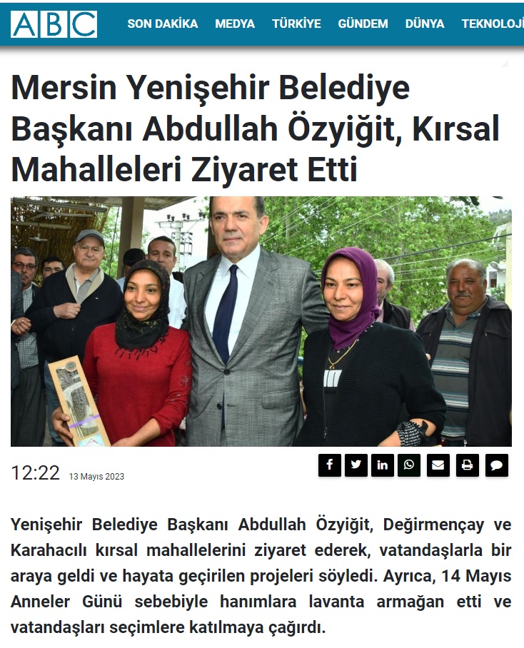 Başkan Özyiğit, kırsal mahallelerde vatandaşlarla buluştu