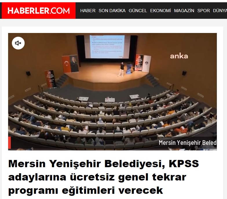 Yenişehir Belediyesinden ücretsiz KPSS genel tekrar programı