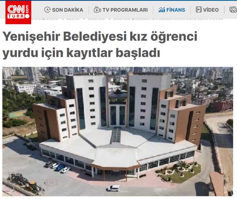 Yenişehir Belediyesi kız öğrenci yurdu için kayıtlar başladı