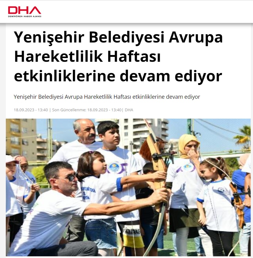 Yenişehir Belediyesi Avrupa Hareketlilik Haftası etkinliklerine devam ediyor