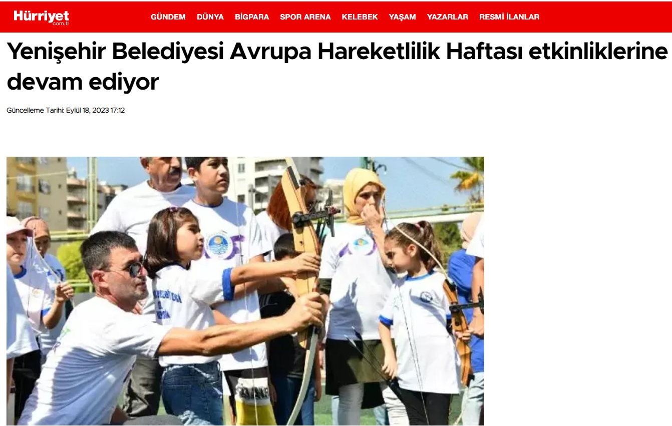 Yenişehir Belediyesi Avrupa Hareketlilik Haftası etkinliklerine devam ediyor