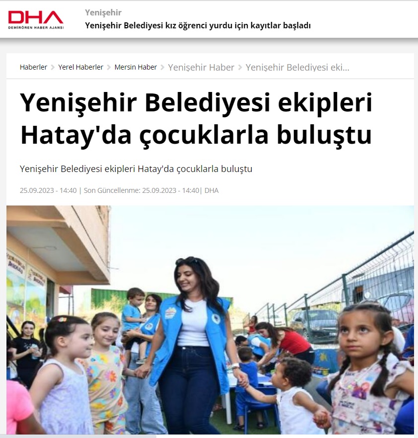 Yenişehir Belediyesi depremzedelerle dayanışma ruhunu canlı tutuyor