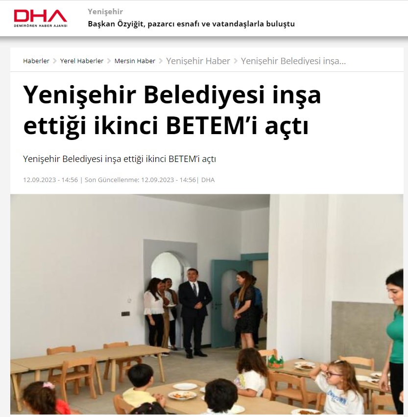 Yenişehir Belediyesi inşa ettiği ikinci BETEM’i açtı