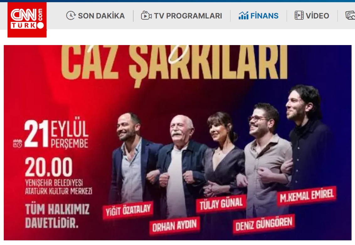 “Nâzım’a Caz Şarkıları” Yenişehir’de