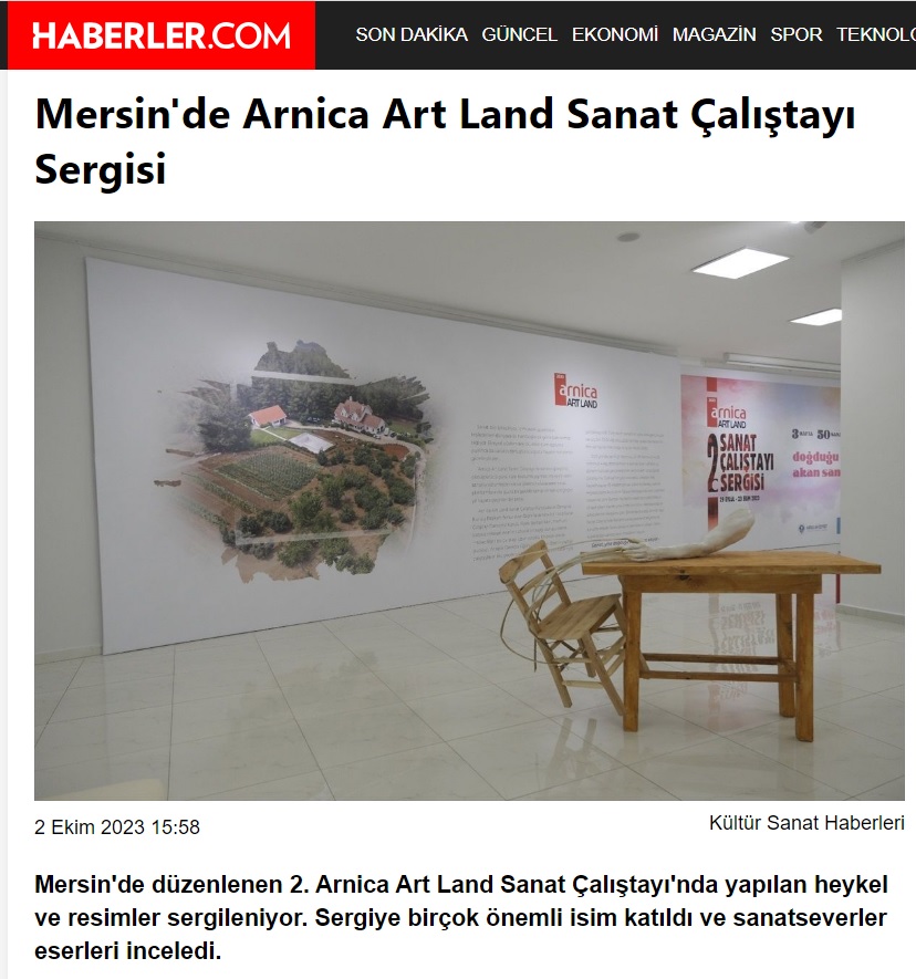 Mersin'de Arnica Art Land Sanat Çalıştayı Sergisi