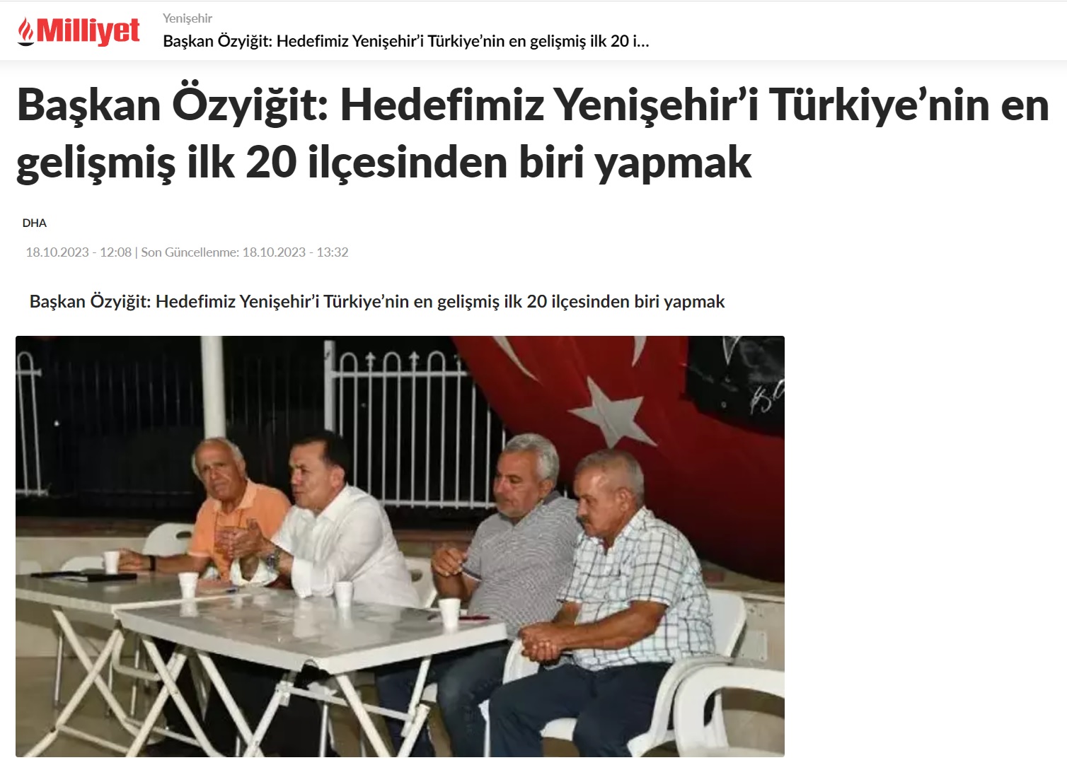 Başkan Özyiğit, “Hedefimiz Yenişehir’i Türkiye’nin en gelişmiş ilk 20 ilçesinden biri yapmak”