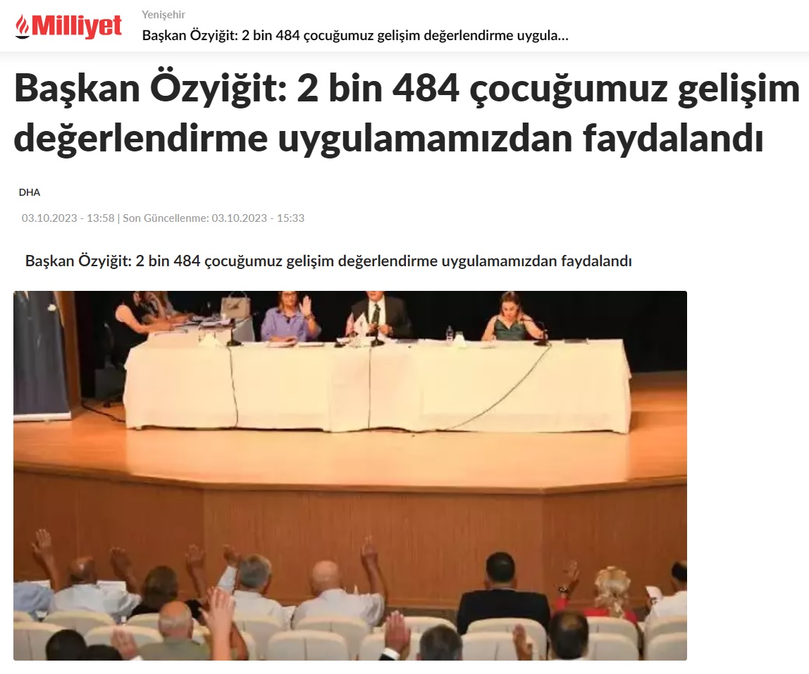 Başkan Özyiğit, “2 bin 484 çocuğumuz gelişim değerlendirme uygulamamızdan faydalandı”