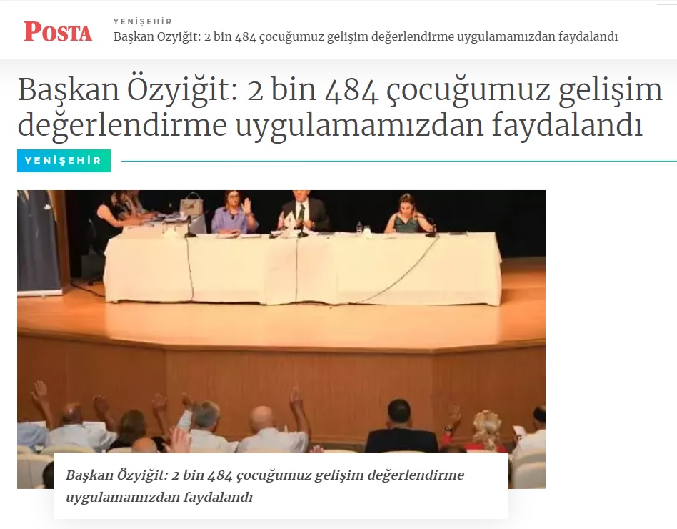 Başkan Özyiğit, “2 bin 484 çocuğumuz gelişim değerlendirme uygulamamızdan faydalandı”