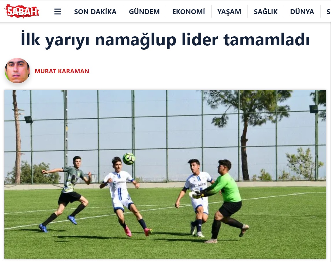 Yenişehir Belediyesi U16 Futbol Takımı namağlup lider