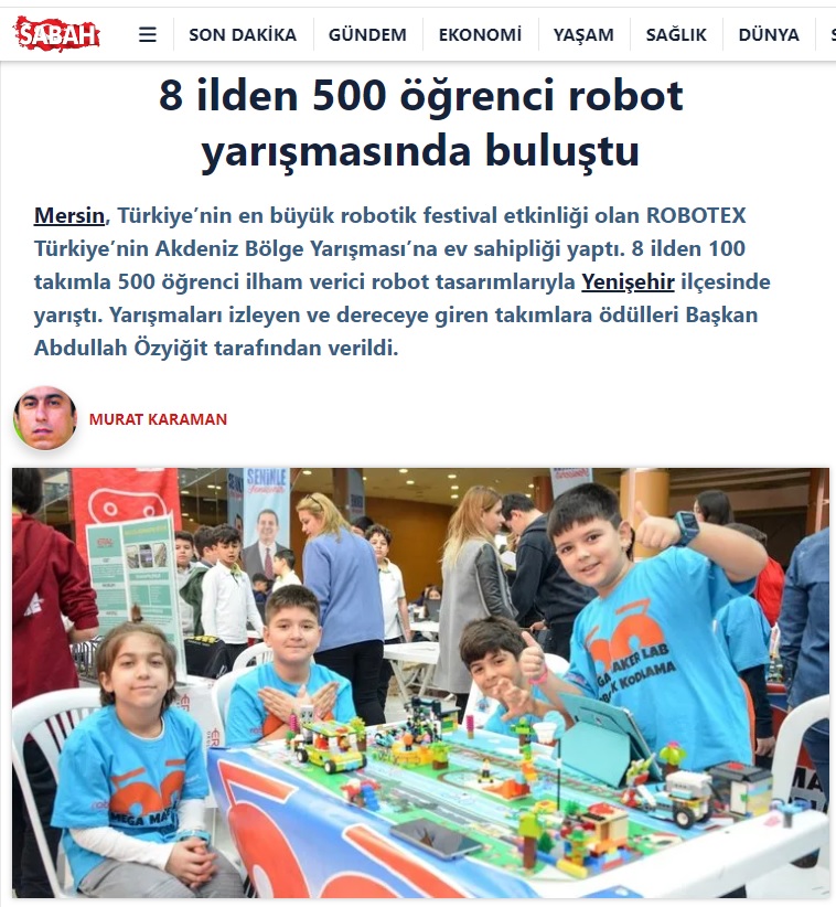 Yenişehir Belediyesi 8 ilden 500 öğrenciyi robot yarışmasında buluşturdu