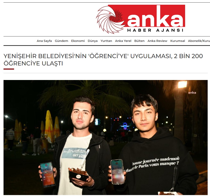 Yenişehir Belediyesinin Öğrenci’Ye uygulaması 2 bin 200 öğrenciye ulaştı