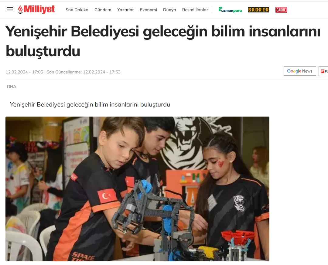 Yenişehir Belediyesi geleceğin bilim insanlarını buluşturdu
