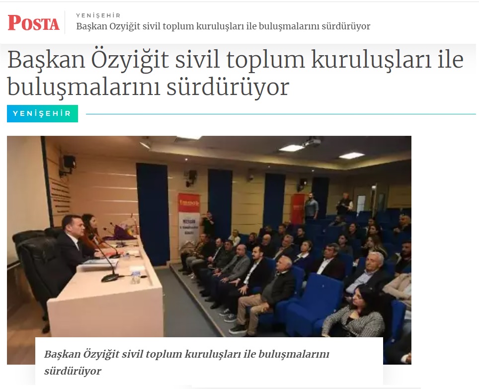Başkan Abdullah Özyiğit sivil toplum kuruluşları ile buluşmalarını sürdürüyor