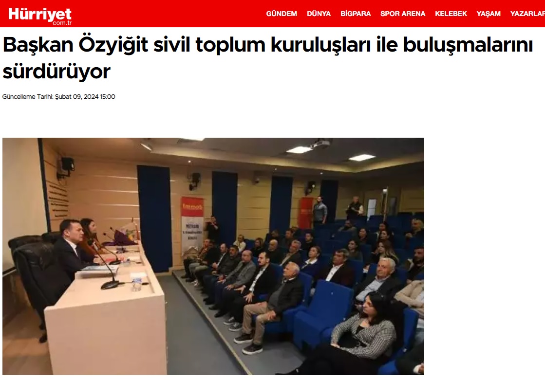 Başkan Abdullah Özyiğit sivil toplum kuruluşları ile buluşmalarını sürdürüyor