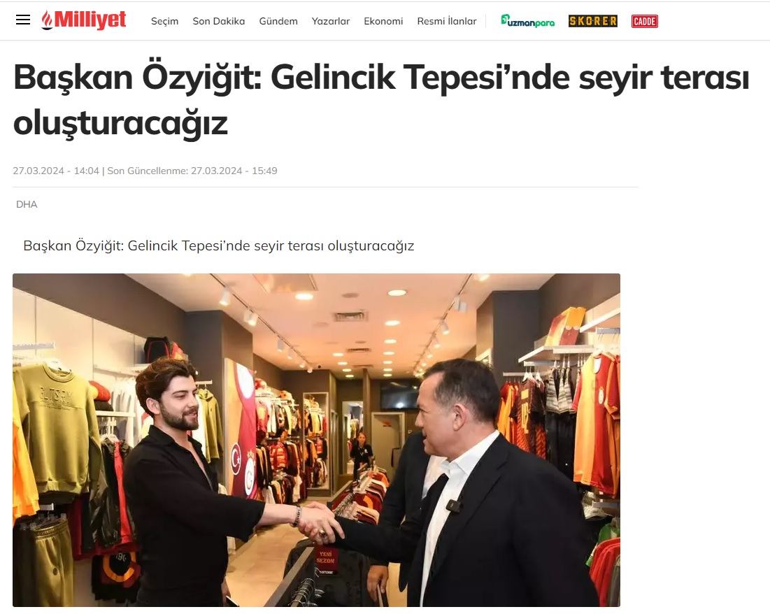 Başkan Özyiğit, “Gelincik Tepesi’nde seyir terası oluşturacağız”