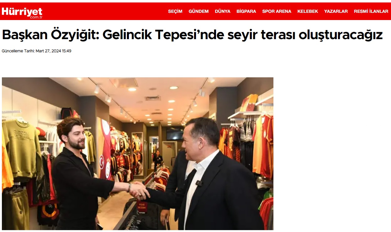 Başkan Özyiğit, “Gelincik Tepesi’nde seyir terası oluşturacağız”