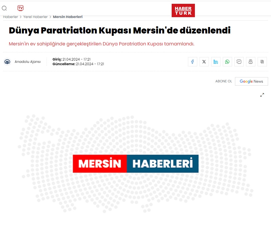 Dünya Paratriatlon Kupası Mersin'de düzenlendi