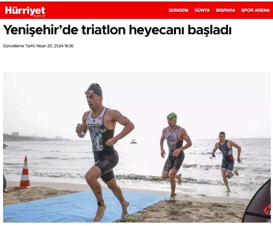 Yenişehir’de triatlon heyecanı başladı