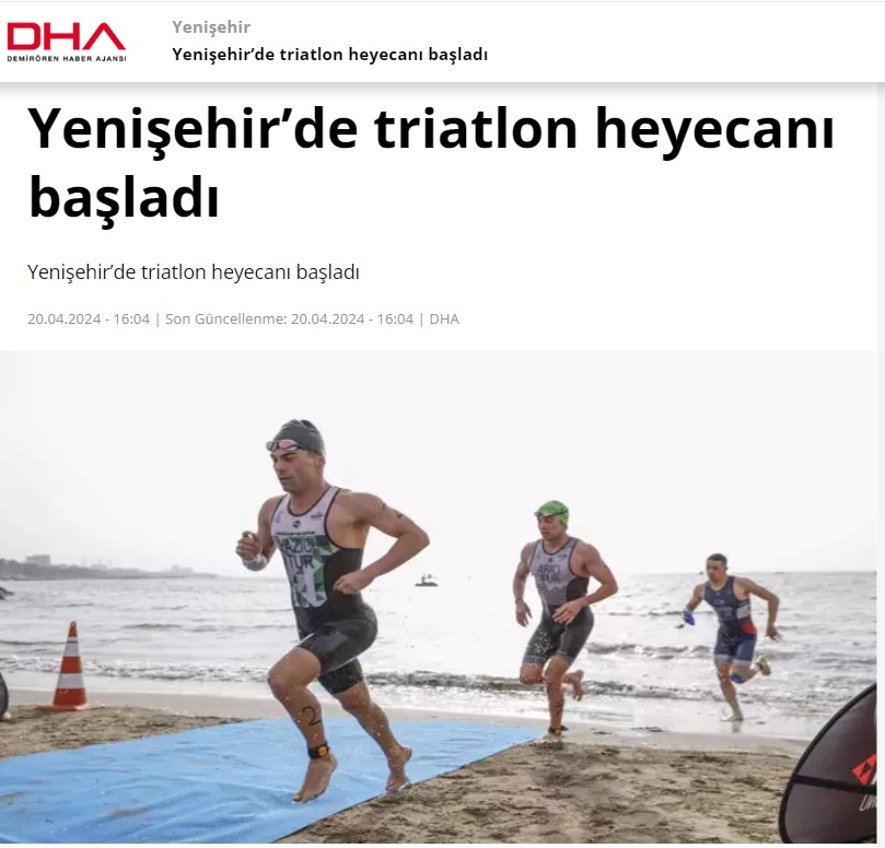 Yenişehir’de triatlon heyecanı başladı