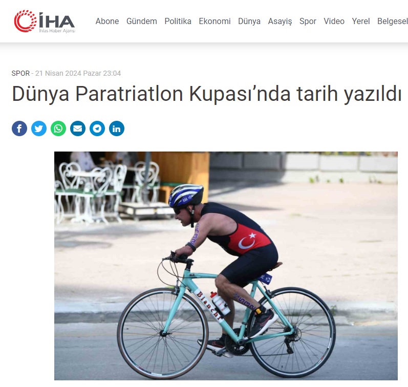 Dünya Paratriatlon Kupası’nda tarih yazıldı