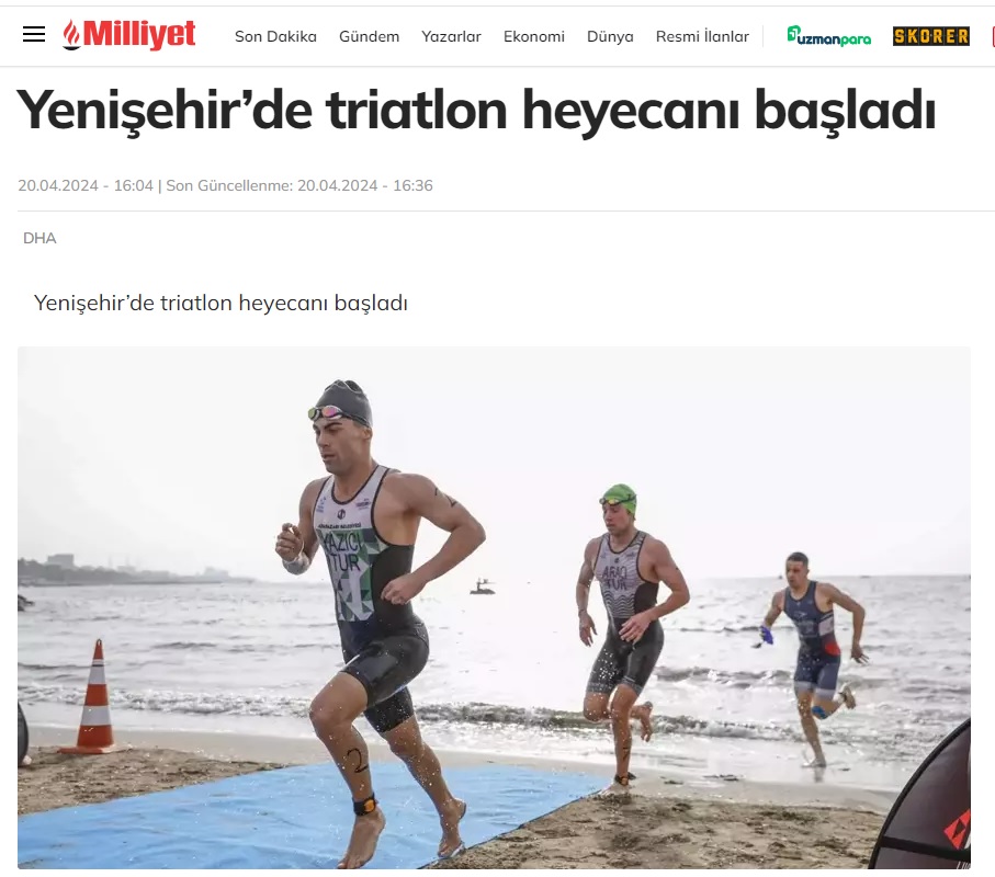 Yenişehir’de triatlon heyecanı başladı