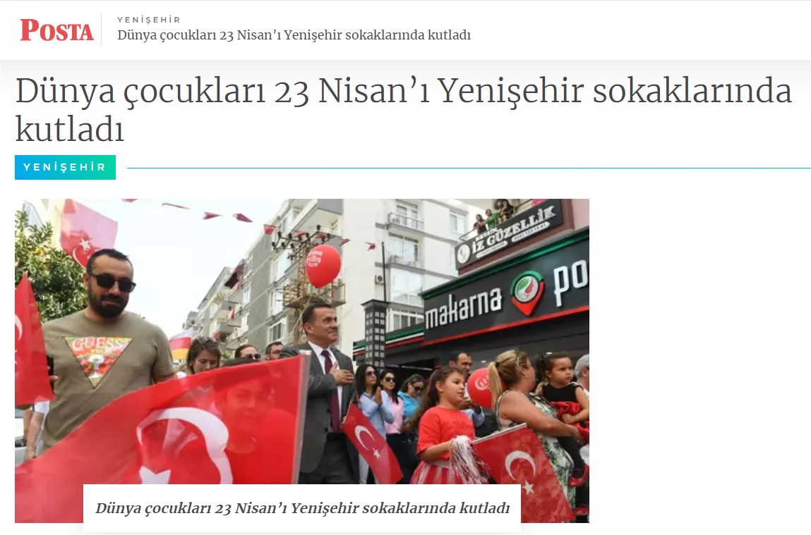 Dünya çocukları 23 Nisan’ı Yenişehir sokaklarında kutladı