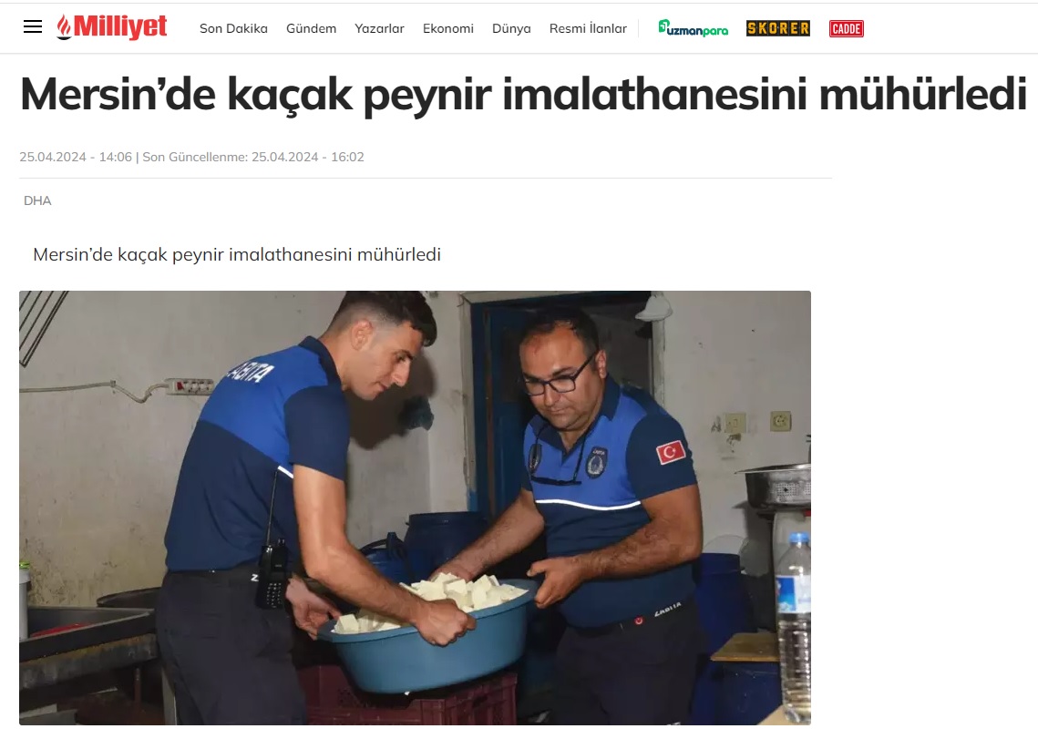 Yenişehir Belediyesi kaçak peynir imalathanesini mühürledi